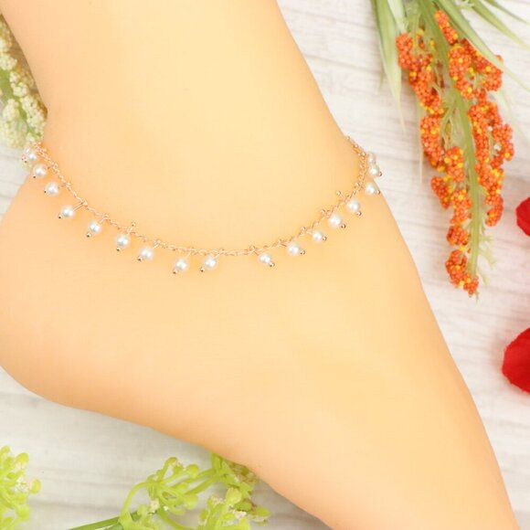 "Handmade Anklet – Elegant & Delicate Jewelry for Women | UNVRC1721 - Picture 2 of 10